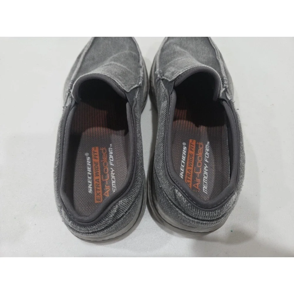 Skechers Creston Moseco Shoes Men's12 Gray Comfort Slip On Relaxed Fit Moc Boat